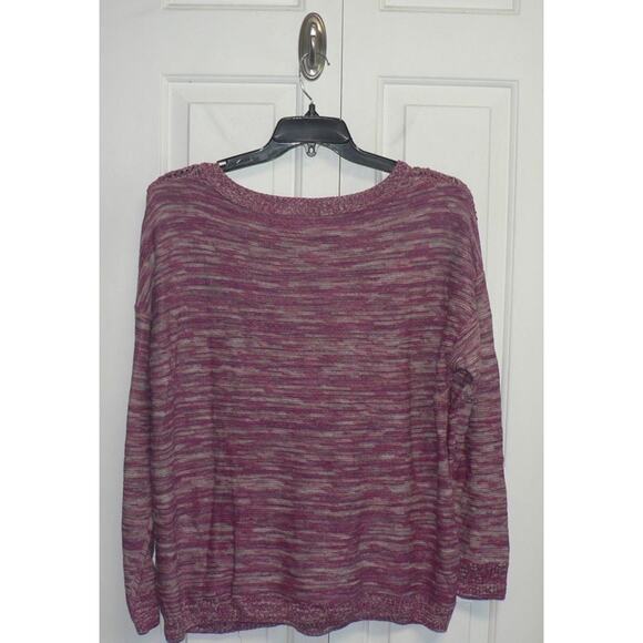 Mossimo Supply Co. Women's Plus Size Cotton Blend Crew Neck Sweater Fuschia 1X - Picture 3 of 3